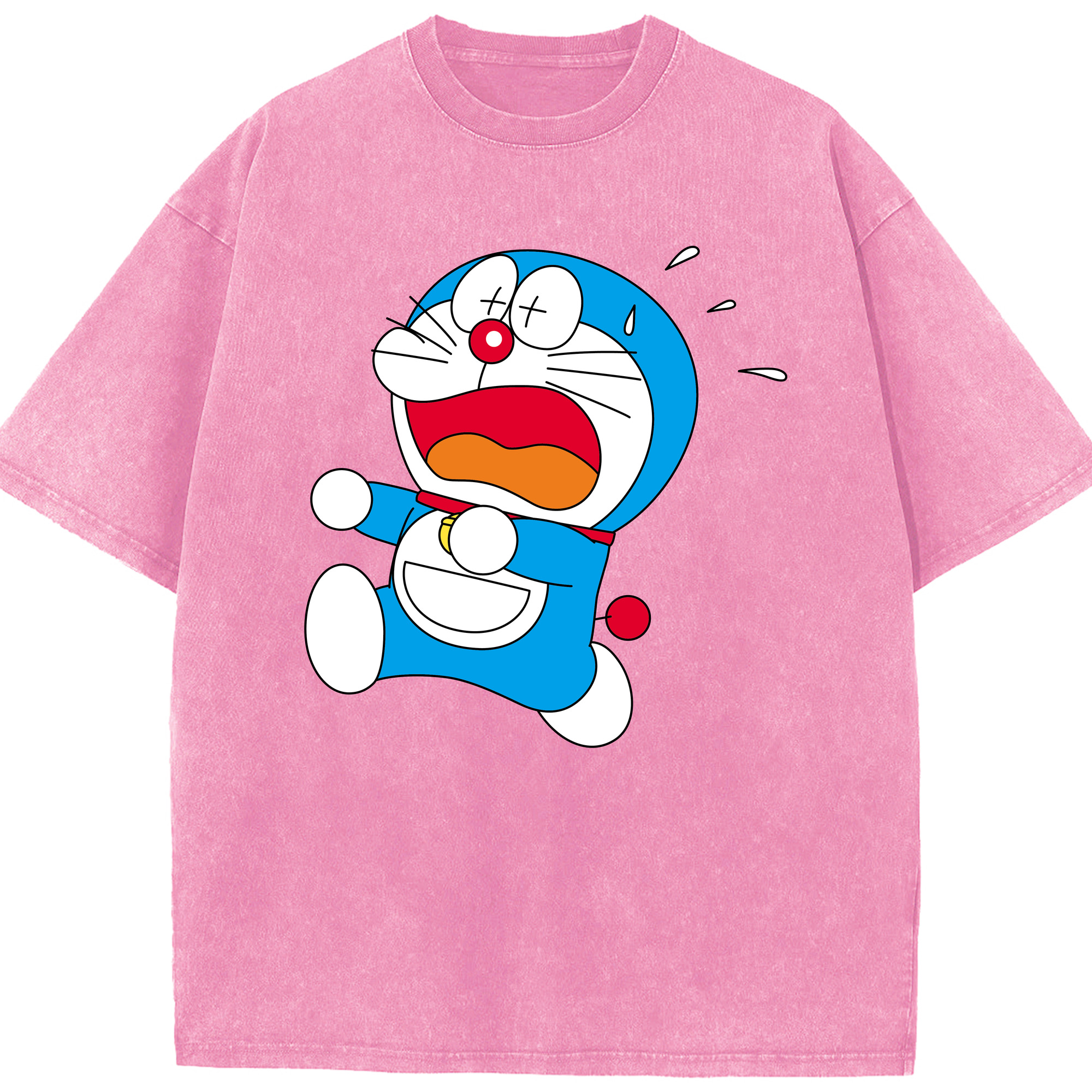 （画像用） ドラえもん Doraemon 綿100% ヴィンテージ風 半袖Tシャツ（フロントプリント）